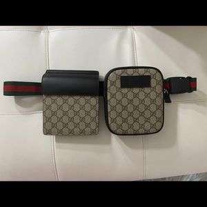 Authentic Gucci monogram Belt Bag